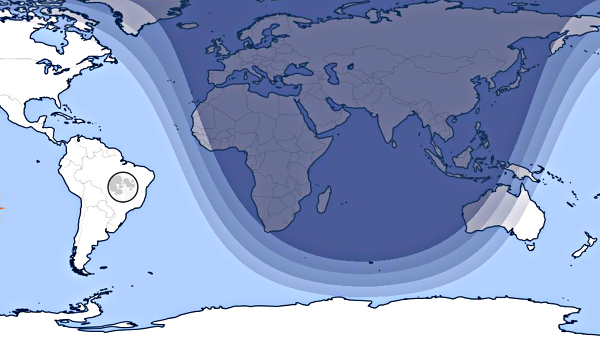 World map showing day, night, and twilight at 19:39 UTC on December 27.
