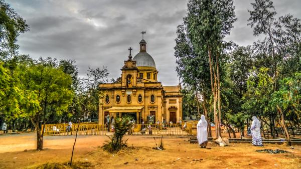 The exterior of Ras Makkonen Selassie church in Harar, Ethiopia.