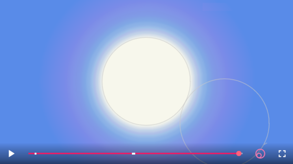 Screenshot from timeanddate's eclipse animation at fourth contact (near Exmouth, Australia, April 2023)