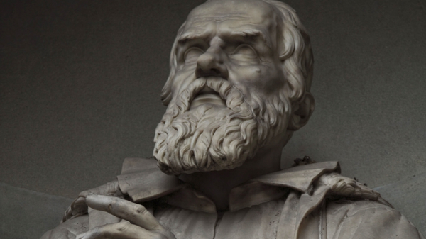 Statue of Galileo Galilei in Florence, Italy.