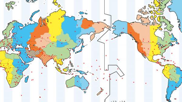 World Map With International Date Line International Date Line (IDL)