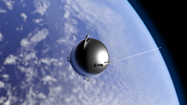 Illustration: Sputnik Satellite in Earth orbit