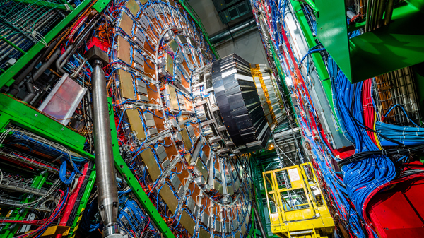 Detail of the large hadron collider at CERN