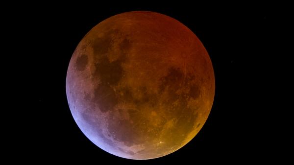 An eclipsed Moon can take on a reddish glow during totality