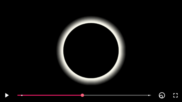 Screenshot from timeanddate's eclipse animation at maximum eclipse (near Exmouth, Australia, April 2023)