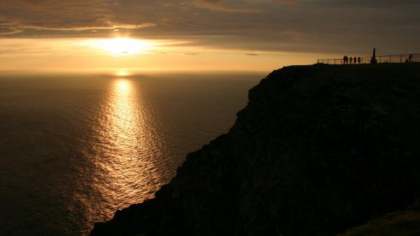 Midnattsol ved Nordkapp.