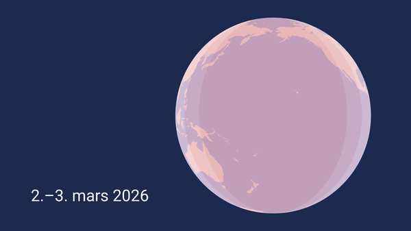 Map of the globe showing range of total lunar eclipse in March 2026