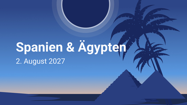 Vector illustration of total solar eclipse in Egypt