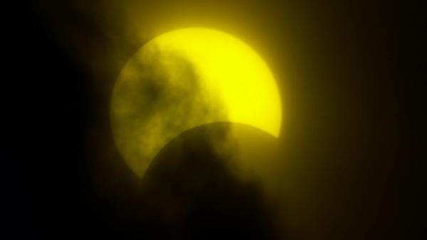 Partial solar eclipse, Novosibirsk, Russia, 29 march 2006