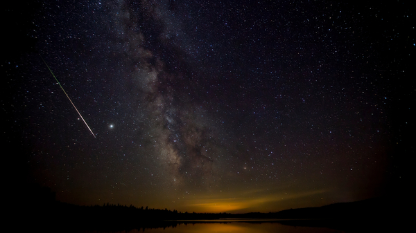 A Perseid meteor, as seen from Ontario, Canada.