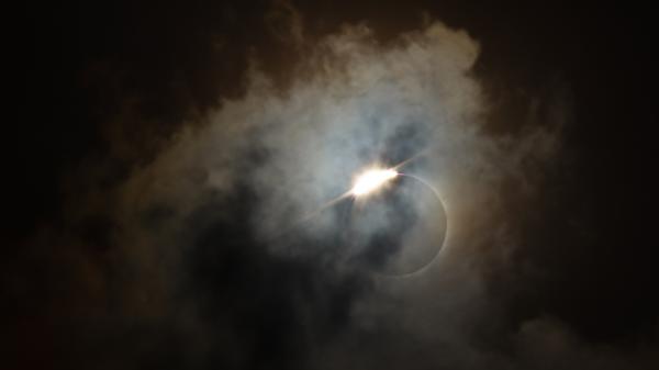 Totality in a solar eclipse begins and ends with a diamond ring.