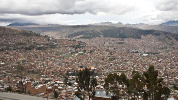 View of La Paz, Bolivia's administrative capital.