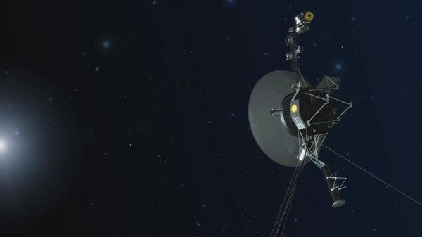 An artist’s illustration of the Voyager 1 spacecraft.