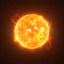 An artist rendering of the red giant star Betelgeuse using data elements from NASA.