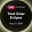YouTube thumbnail for Total Solar Eclipse on August 2, 2027, showing solar corona.