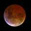 Fully eclipsed Blood Moon.