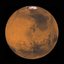 A view of the planet Mars.
