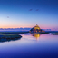 Mont Saint-Michel in twilight.