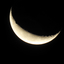 Waning Crescent Moon against a black night sky