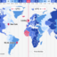 Time zone map illustration showing time zones for the whole world.
