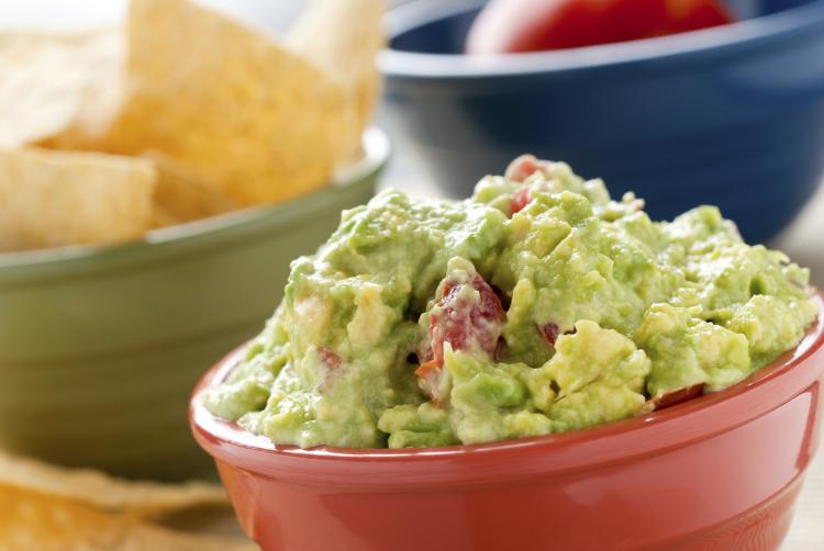 A big bowl of guacamole.