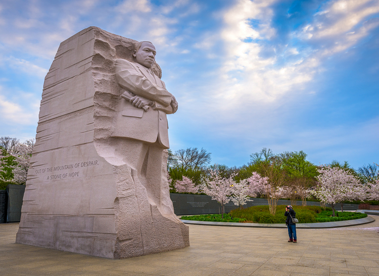 Martin Luther King Jr. Denkmal im West Potomac Park.