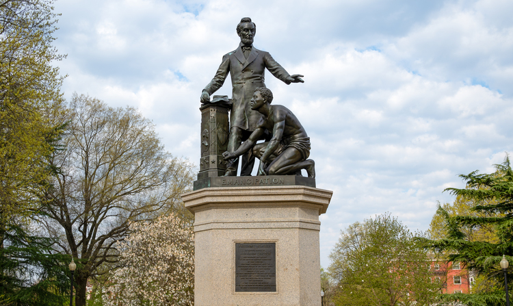 The Emancipation Memorial in Lincoln Park in Washington, D.C.