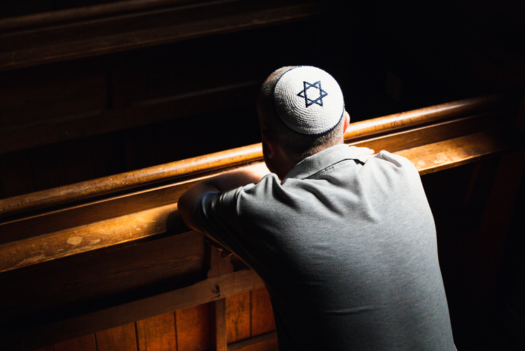 Prayer time at Yom Kippur.