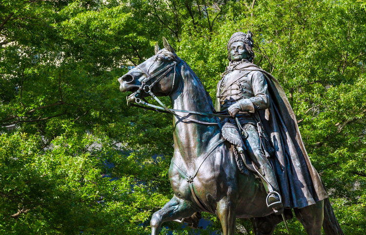 Urvater der Kavallerie: Der Pole Casimir Pulaski kämpfte im Unabhängigkeitskrieg gegen die Briten.