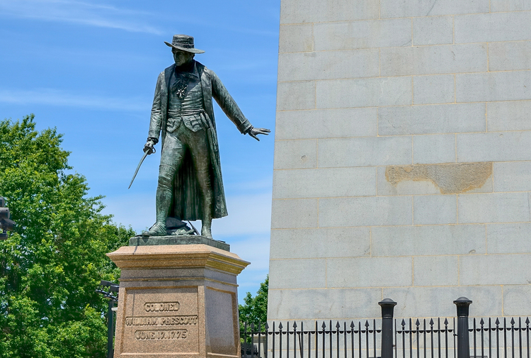 The Bunker Hill Monument in Charlestown, Massachusetts.