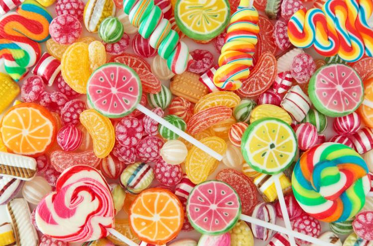 Colorful sweets on a table.