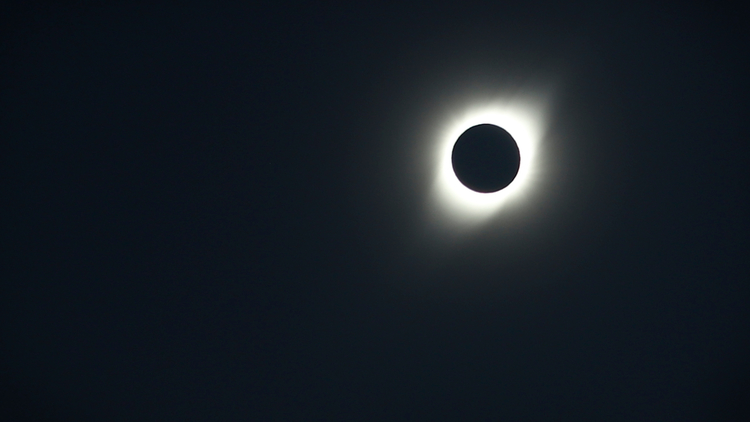 A total solar eclipse, as seen from San José de Jáchal, Argentina, July 2019.