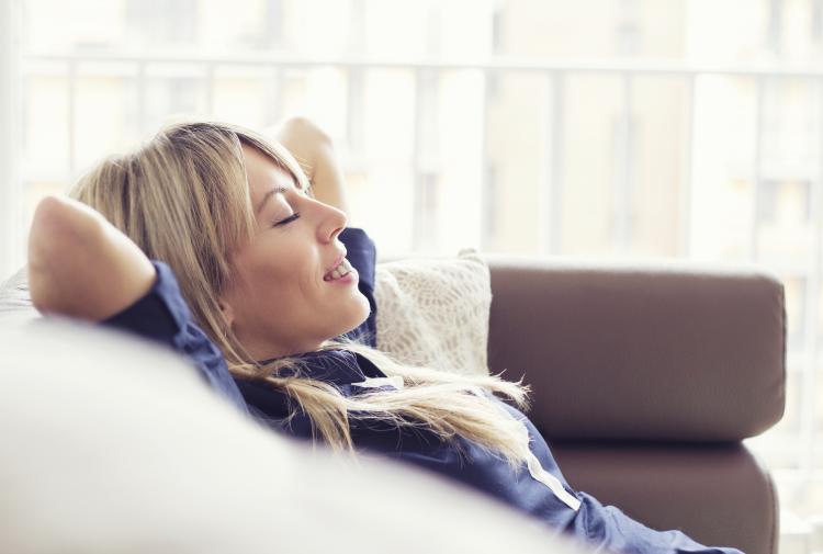 Relaxed young woman.