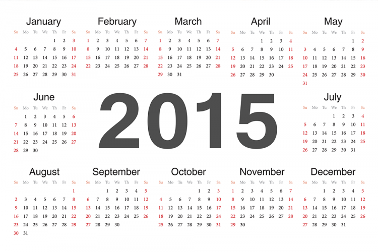12 months of the year