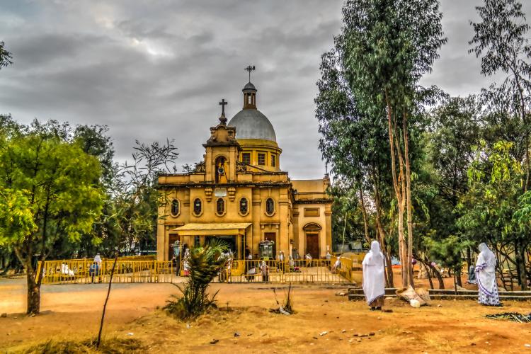 The exterior of Ras Makkonen Selassie church in Harar, Ethiopia.