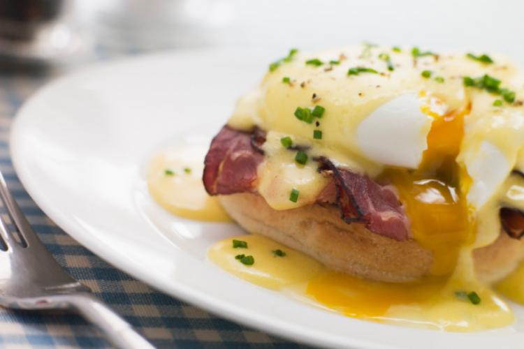 Plate of Eggs Benedict.