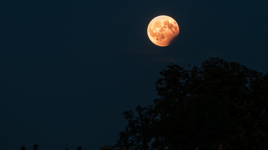 Lunar Eclipse over Rugby Final