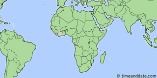 Location of Yamoussoukro