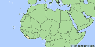 Location of Monrovia