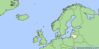 Location of Kaunas