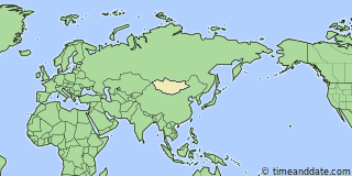 Location of Ulaanbaatar