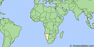 Location of Etosha National Park