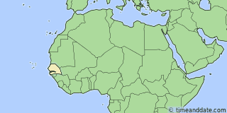 Location of Dakar
