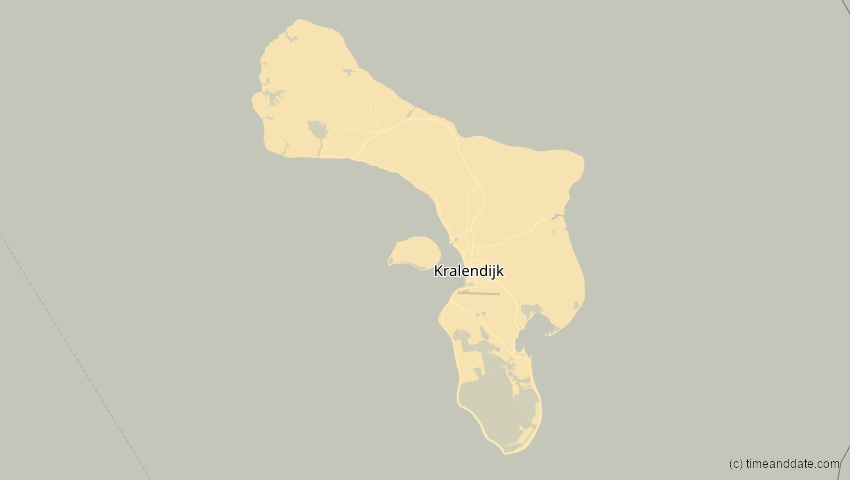A map of Bonaire, Niederlande, showing the path of the 14. Dez 2001 Ringförmige Sonnenfinsternis