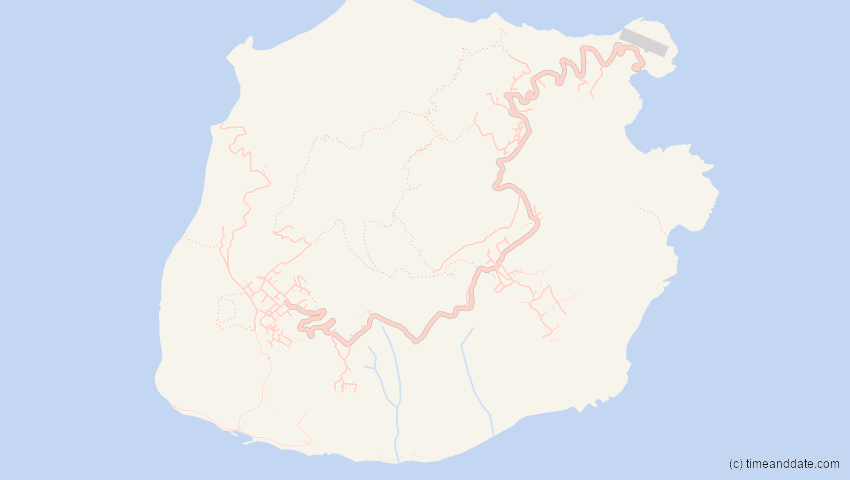 A map of Saba, Niederlande, showing the path of the 14. Dez 2001 Ringförmige Sonnenfinsternis