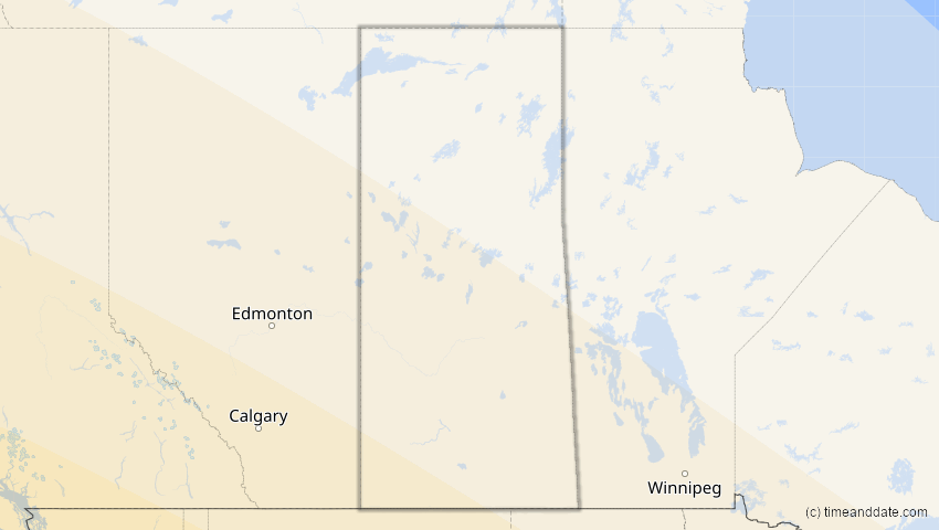 A map of Saskatchewan, Kanada, showing the path of the 10. Jun 2002 Ringförmige Sonnenfinsternis