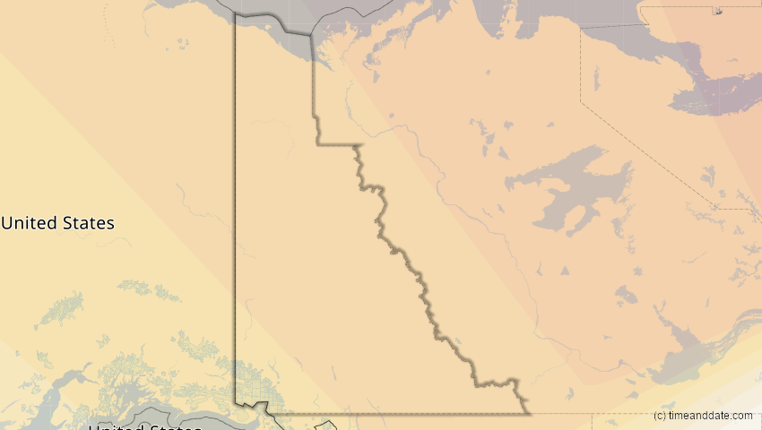 A map of Yukon, Kanada, showing the path of the 30. Mai 2003 Ringförmige Sonnenfinsternis