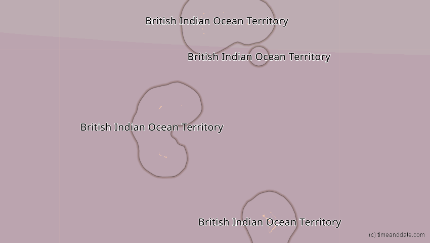 A map of Britisches Territorium im Indischen Ozean, showing the path of the 3. Okt 2005 Ringförmige Sonnenfinsternis