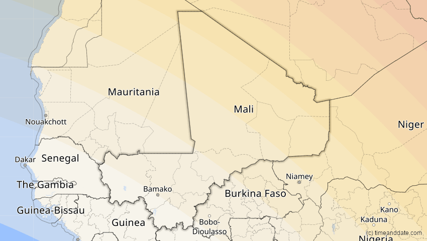 A map of Mali, showing the path of the 3. Okt 2005 Ringförmige Sonnenfinsternis