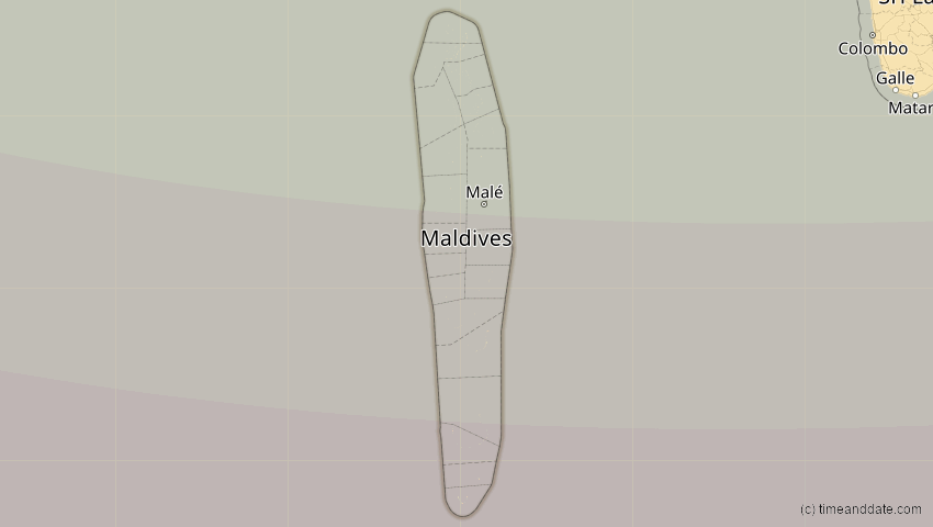 A map of Malediven, showing the path of the 3. Okt 2005 Ringförmige Sonnenfinsternis